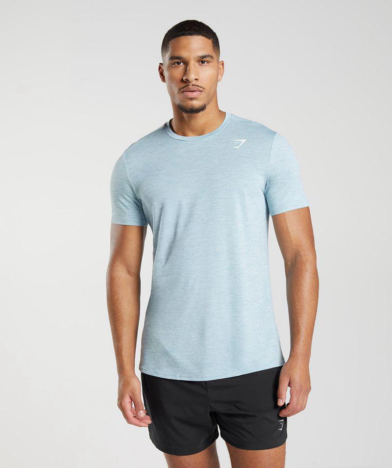 Gymshark Arrival T-Shirts Férfi Kék  Hungary |  OJAWV-3178