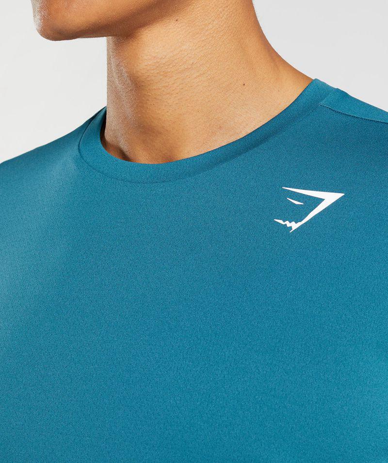 Gymshark Arrival T-Shirts Férfi Kék  Hungary |  TJYXH-0516