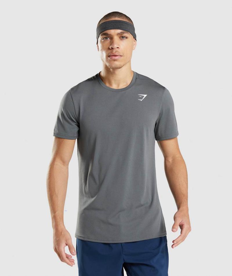 Gymshark Arrival T-Shirts Férfi Mélyszürke  Hungary |  LOTCU-0693