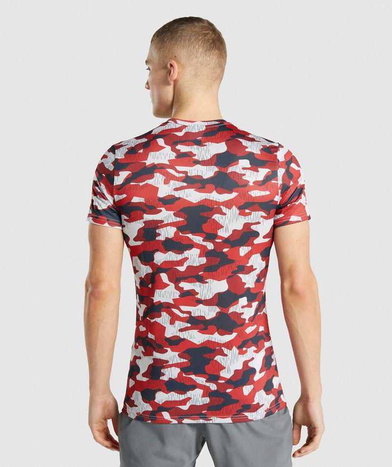 Gymshark Arrival T-Shirts Férfi Piros  Hungary |  ABIKJ-5721