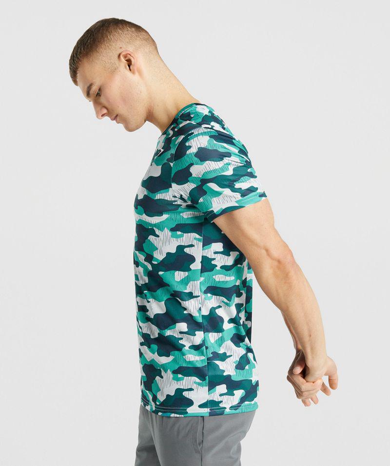 Gymshark Arrival T-Shirts Férfi Türkiz  Hungary |  IUXOD-9412