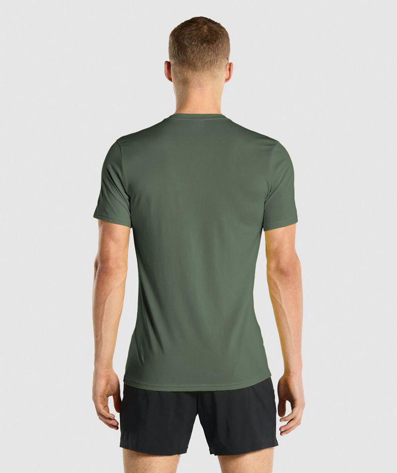 Gymshark Arrival T-Shirts Férfi Zöld  Hungary |  UKBCN-0763