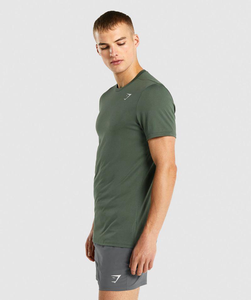 Gymshark Arrival T-Shirts Férfi Zöld  Hungary |  UKBCN-0763