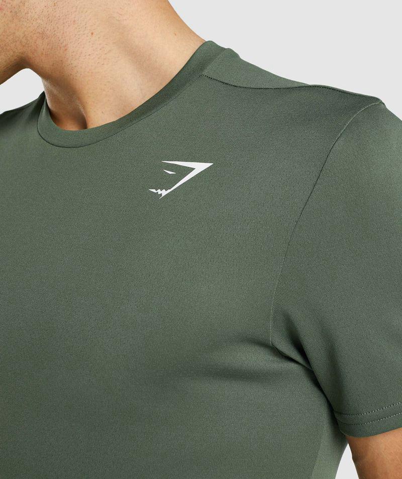 Gymshark Arrival T-Shirts Férfi Zöld  Hungary |  UKBCN-0763