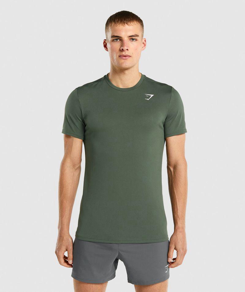 Gymshark Arrival T-Shirts Férfi Zöld  Hungary |  UKBCN-0763