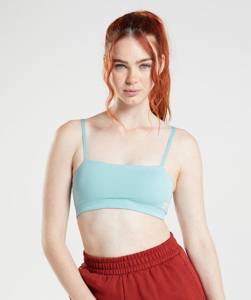 Gymshark Bandeau Sportmelltartó Női Kék  Hungary |  LWEJP-2865