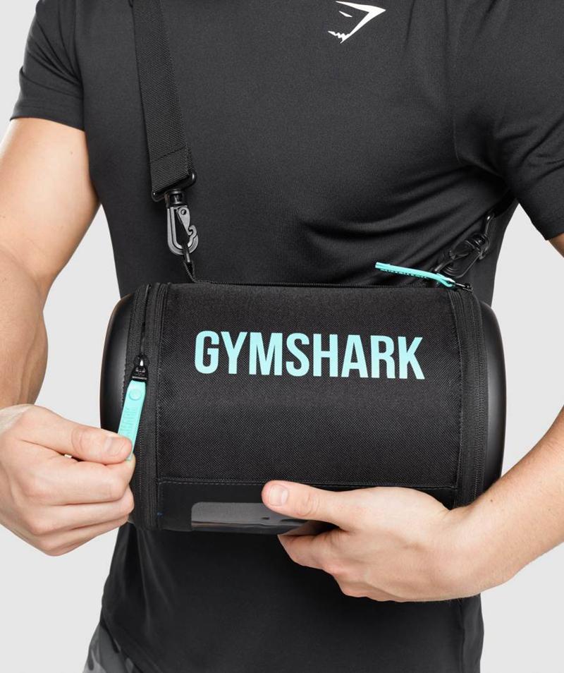 Gymshark Barrel Crossbody Táska Accessories Fekete Kék  Hungary |  WEMHG-1675