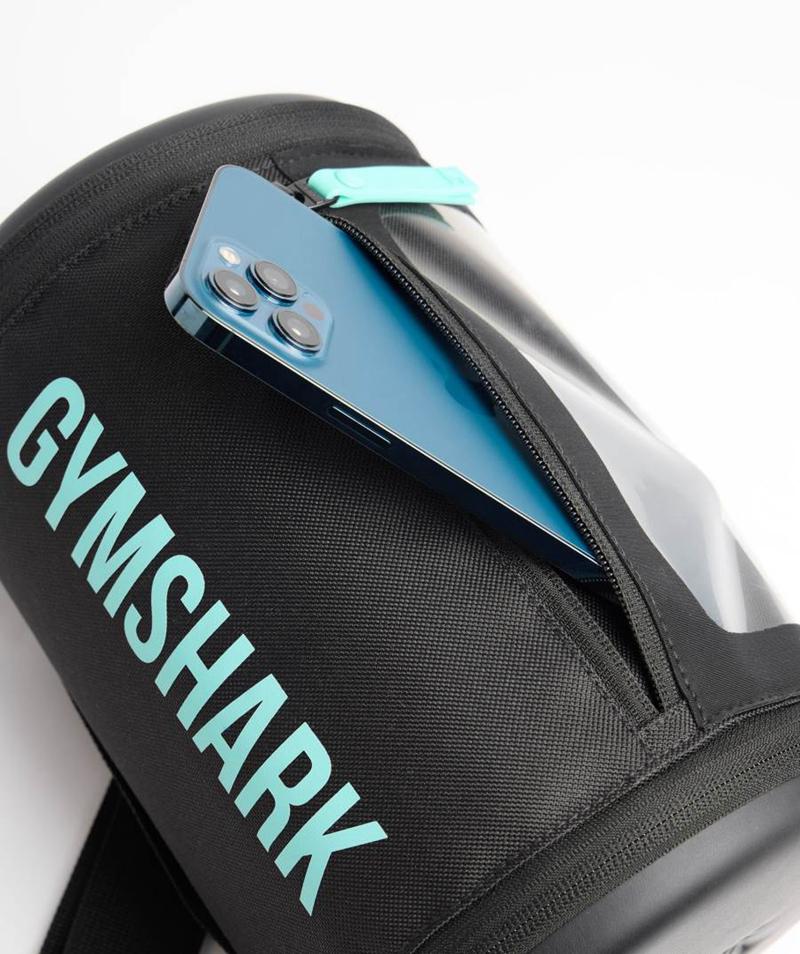 Gymshark Barrel Crossbody Táska Accessories Fekete Kék  Hungary |  WEMHG-1675