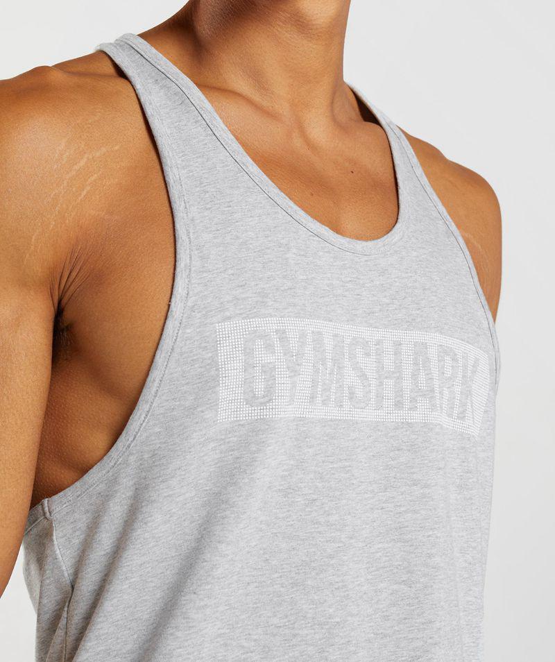 Gymshark Block Ujjatlan Póló Férfi Világos Szürke  Hungary |  ETPOZ-9612