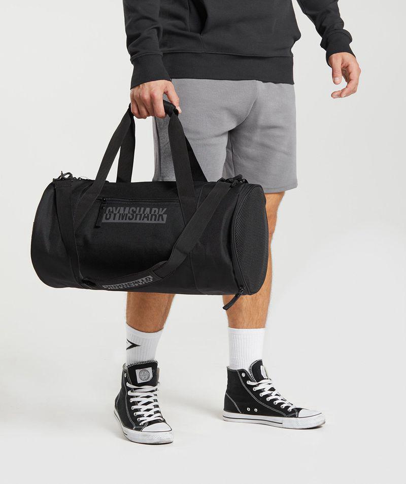 Gymshark Bold Barrel Duffle Táska Accessories Fekete  Hungary |  ZPRGJ-5368