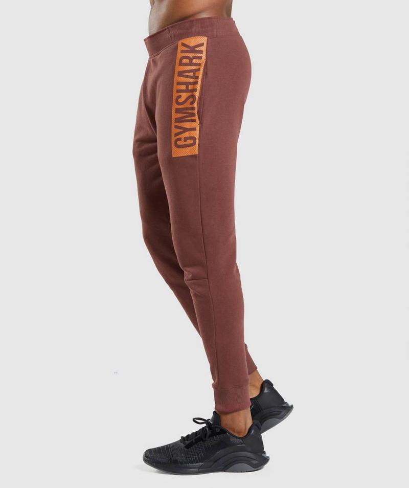 Gymshark Bold Jogger Nadrág Férfi Rózsaszín Barna  Hungary |  PZIVB-6543