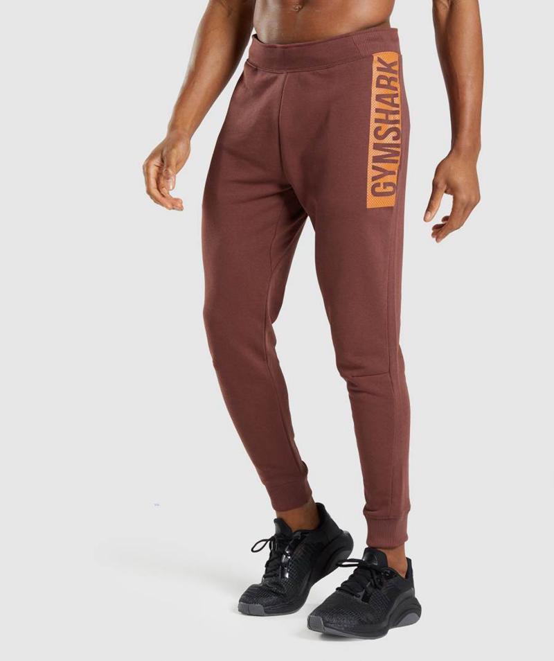 Gymshark Bold Jogger Nadrág Férfi Rózsaszín Barna  Hungary |  PZIVB-6543