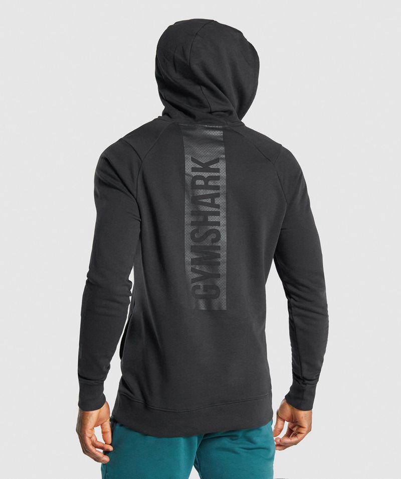 Gymshark Bold Kapucnis Pulóver Férfi Fekete  Hungary |  KCLIS-6398