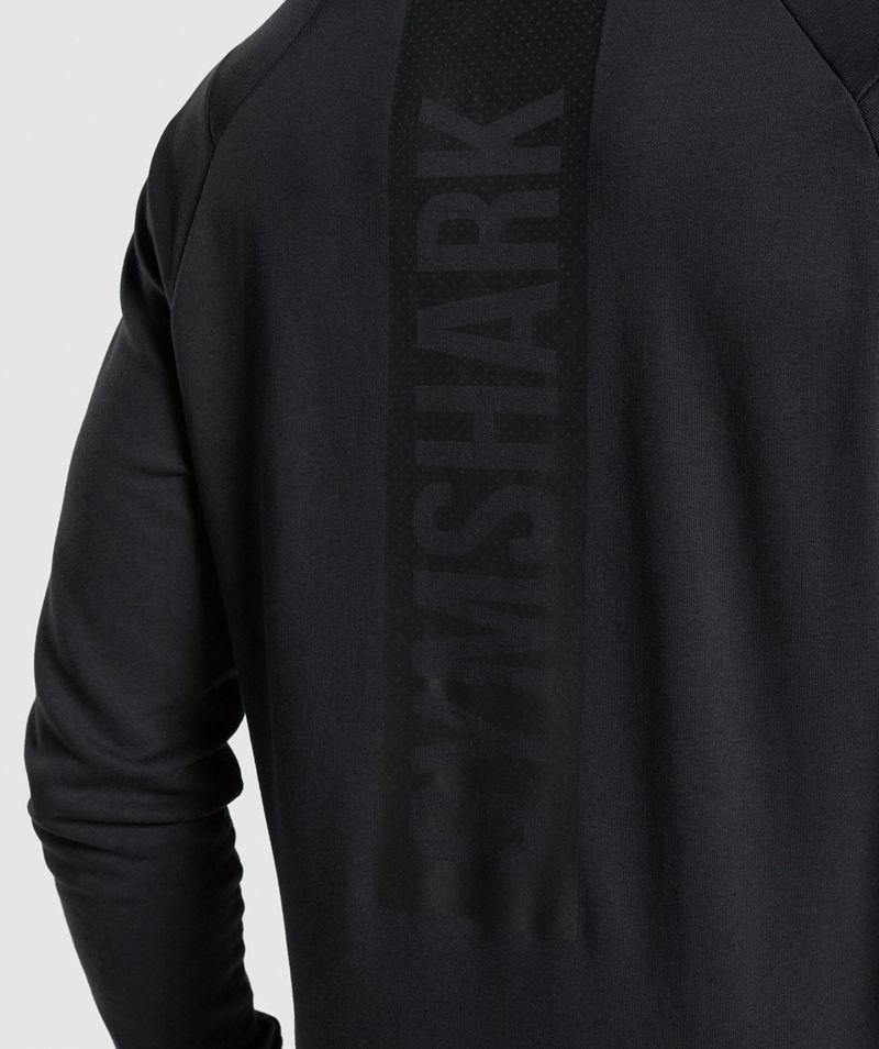 Gymshark Bold Kapucnis Pulóver Férfi Fekete  Hungary |  KCLIS-6398