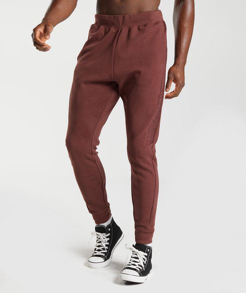 Gymshark Bold React Jogger Nadrág Férfi Bordó  Hungary |  BFOWT-7184