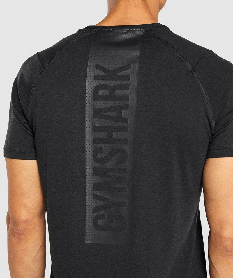 Gymshark Bold T-Shirts Férfi Fekete  Hungary |  PULIR-8493