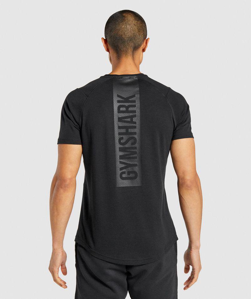 Gymshark Bold T-Shirts Férfi Fekete  Hungary |  PULIR-8493