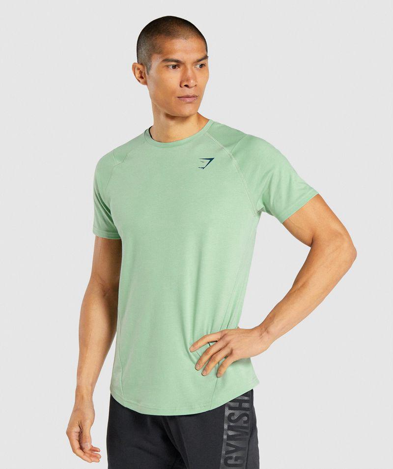 Gymshark Bold T-Shirts Férfi Zöld  Hungary |  UPBIZ-9580