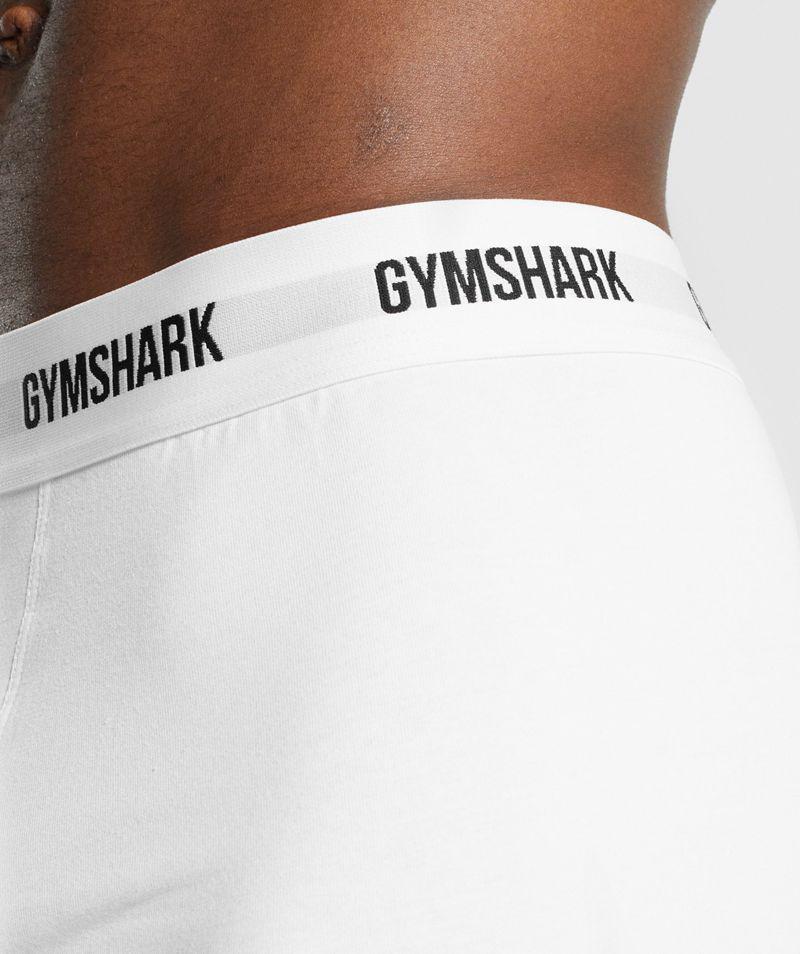 Gymshark Boxers 2pk Fehérnemű Férfi Fehér  Hungary |  SFNHQ-1782