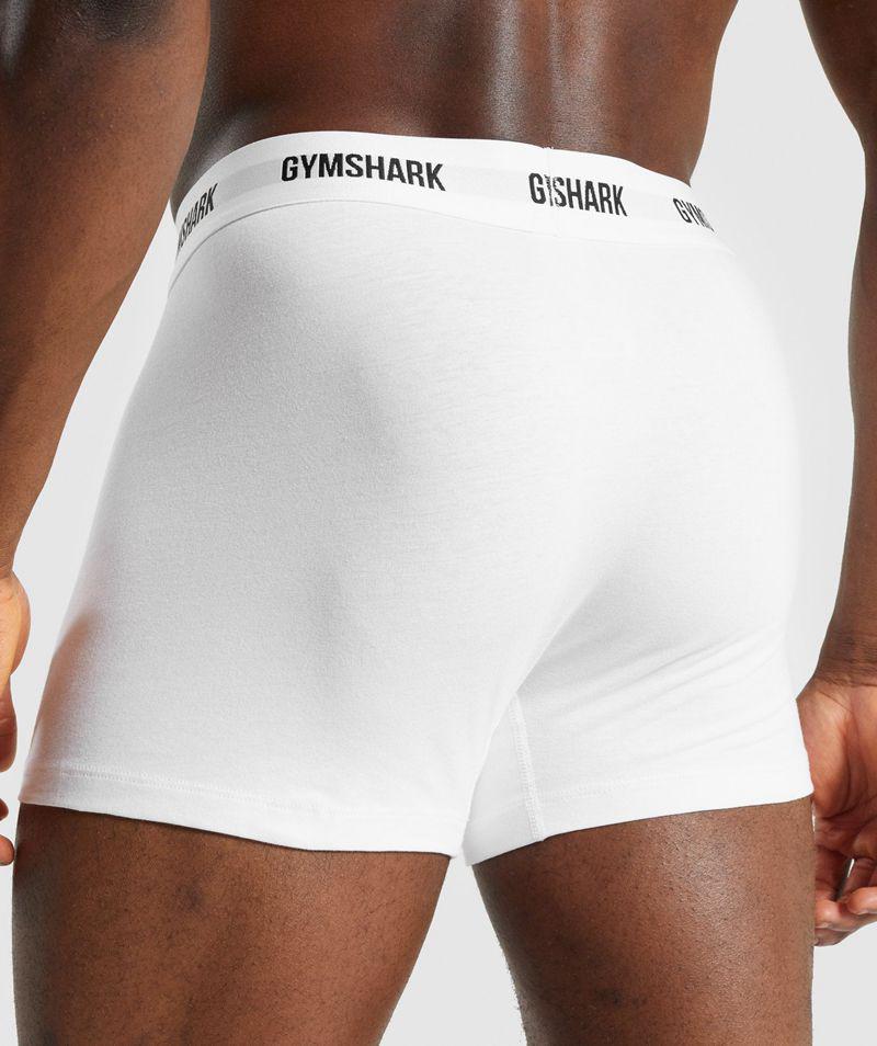 Gymshark Boxers 2pk Fehérnemű Férfi Fehér  Hungary |  SFNHQ-1782