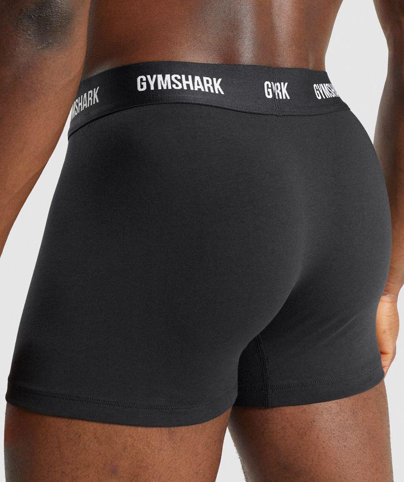 Gymshark Boxers 2pk Fehérnemű Férfi Fekete  Hungary |  QEGXO-7259