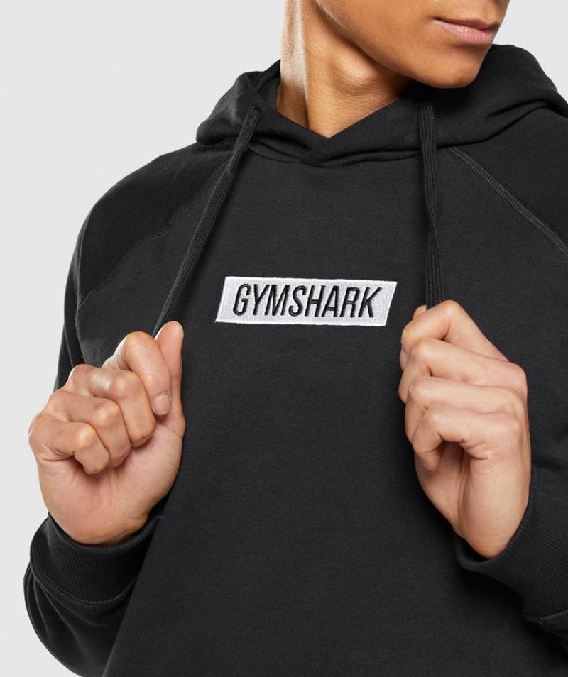 Gymshark Central Kapucnis Pulóver Férfi Fekete  Hungary |  JUOQB-9813