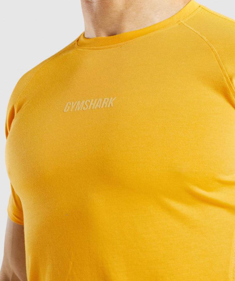 Gymshark Chalk T-Shirts Férfi Sárga  Hungary |  GNYIO-8523