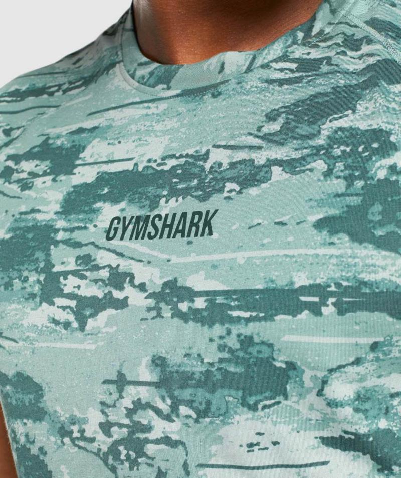 Gymshark Chalk T-Shirts Férfi Világos Zöld  Hungary |  NTDLP-2986