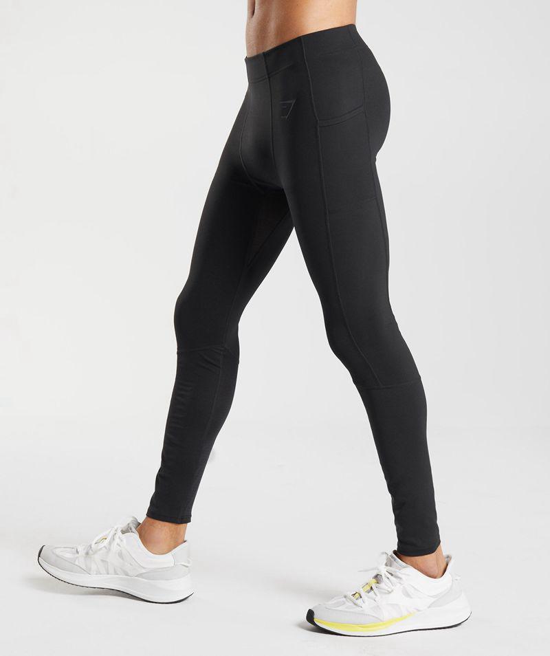 Gymshark Control Baselayer Leggings Férfi Fekete  Hungary |  KJYIP-1658