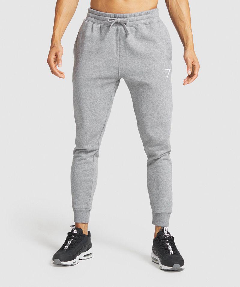 Gymshark Crest Jogger Nadrág Férfi Szürke  Hungary |  VANFZ-9340