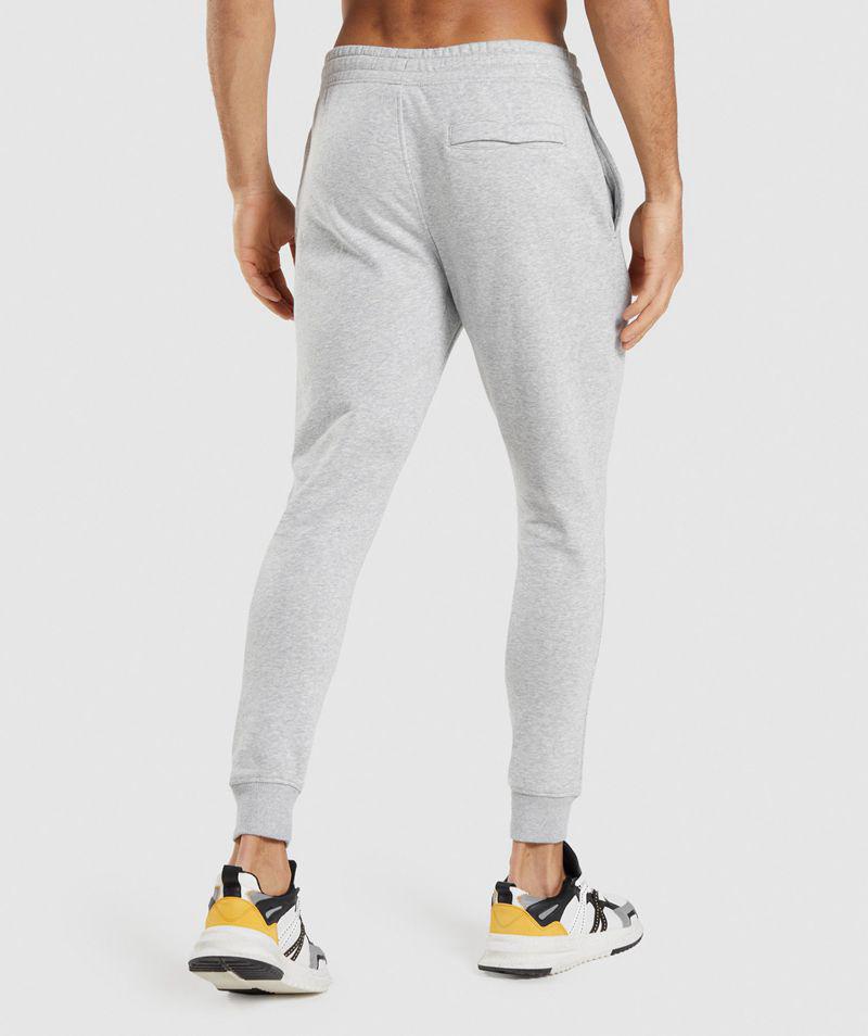 Gymshark Crest Jogger Nadrág Férfi Világos Szürke  Hungary |  BXEKI-4089