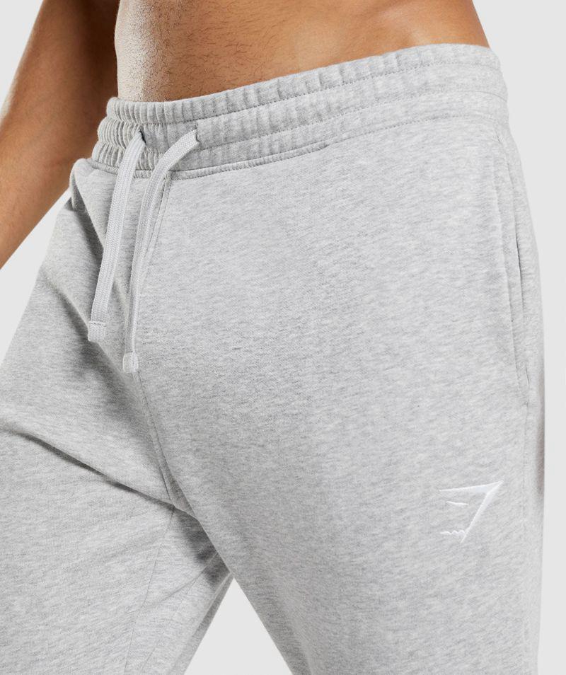 Gymshark Crest Jogger Nadrág Férfi Világos Szürke  Hungary |  BXEKI-4089