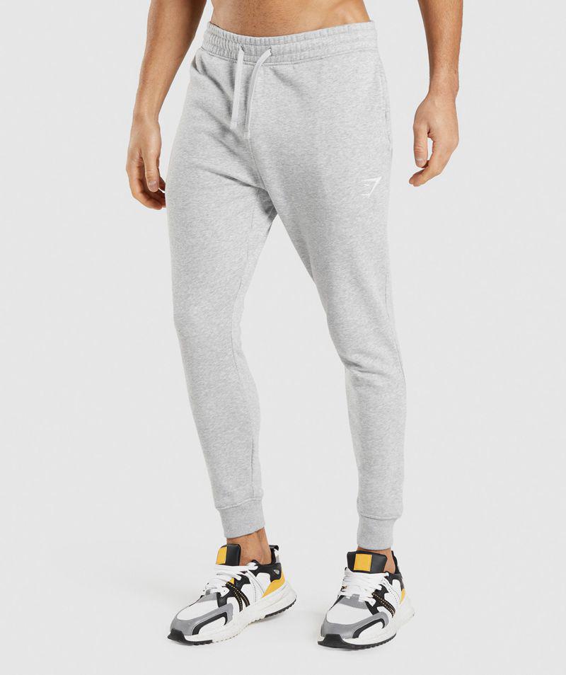 Gymshark Crest Jogger Nadrág Férfi Világos Szürke  Hungary |  BXEKI-4089