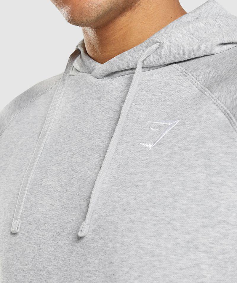 Gymshark Crest Kapucnis Pulóver Férfi Világos Szürke  Hungary |  SNRDL-8576