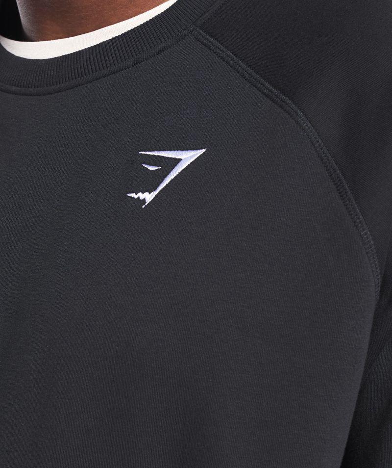 Gymshark Crest Pulóverek Férfi Fekete  Hungary |  HBXKY-7386