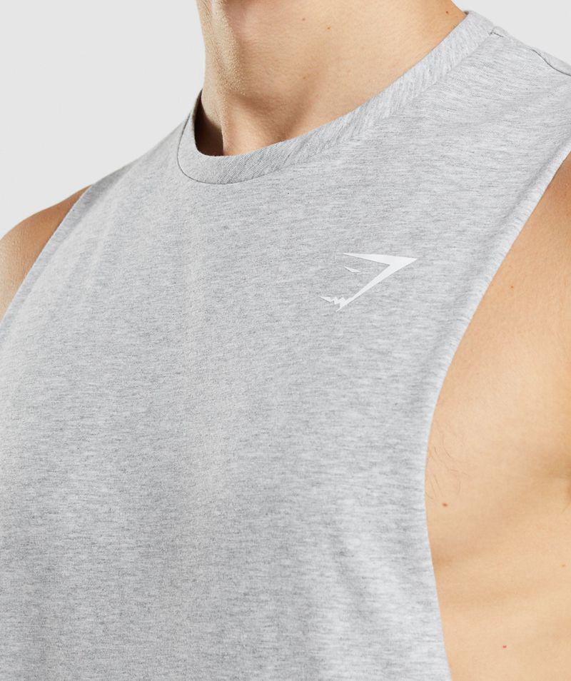 Gymshark Critical 2.0 Drop Arm Ujjatlan Póló Férfi Világos Szürke  Hungary |  MXNJW-0124