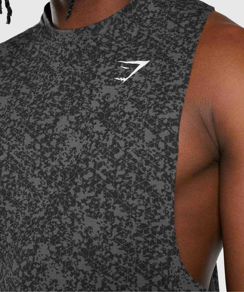 Gymshark Critical 2.0 Drop Arm Ujjatlan Póló Férfi Szürke  Hungary |  QAIGU-6593