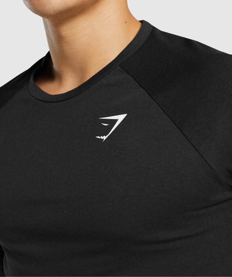 Gymshark Critical 2.0 Long Sleeve Pulóverek Férfi Fekete  Hungary |  SNVFM-2796