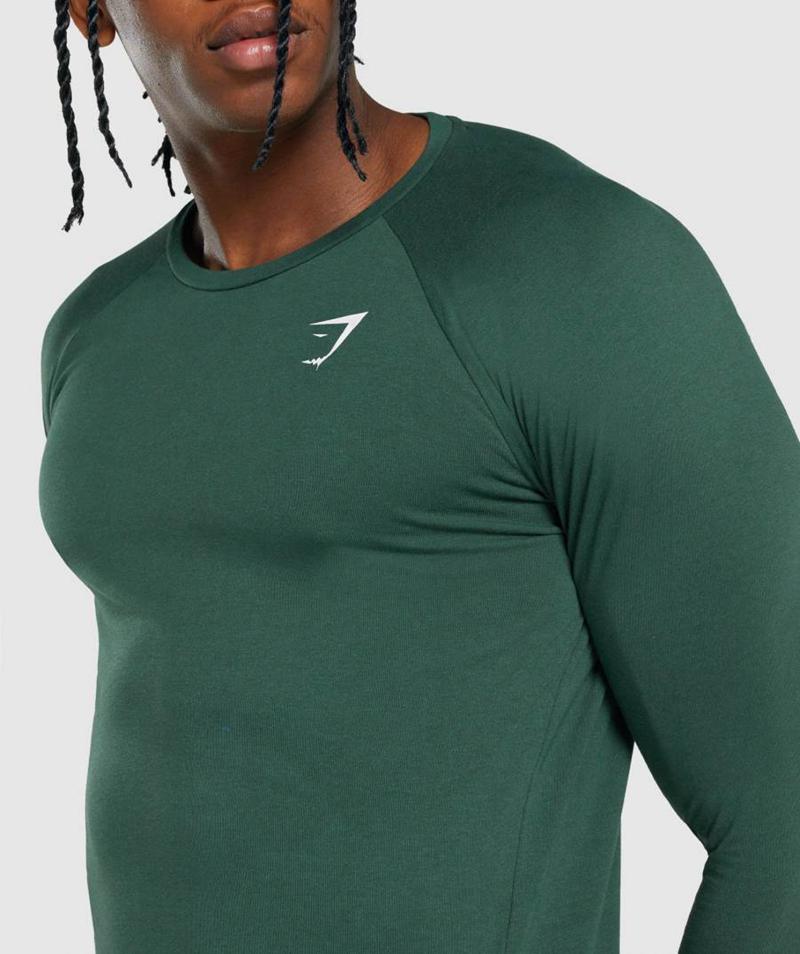 Gymshark Critical 2.0 Long Sleeve Pulóverek Férfi Zöld  Hungary |  ZDVKW-3950