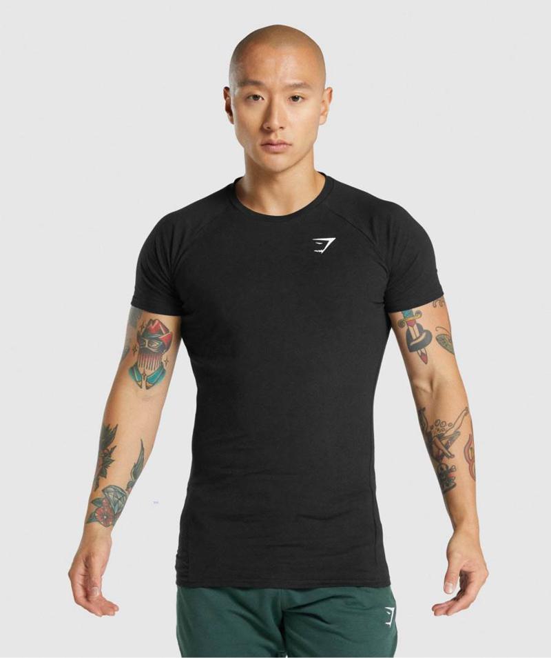 Gymshark Critical 2.0 T-Shirts Férfi Fekete  Hungary |  DYHJL-6794