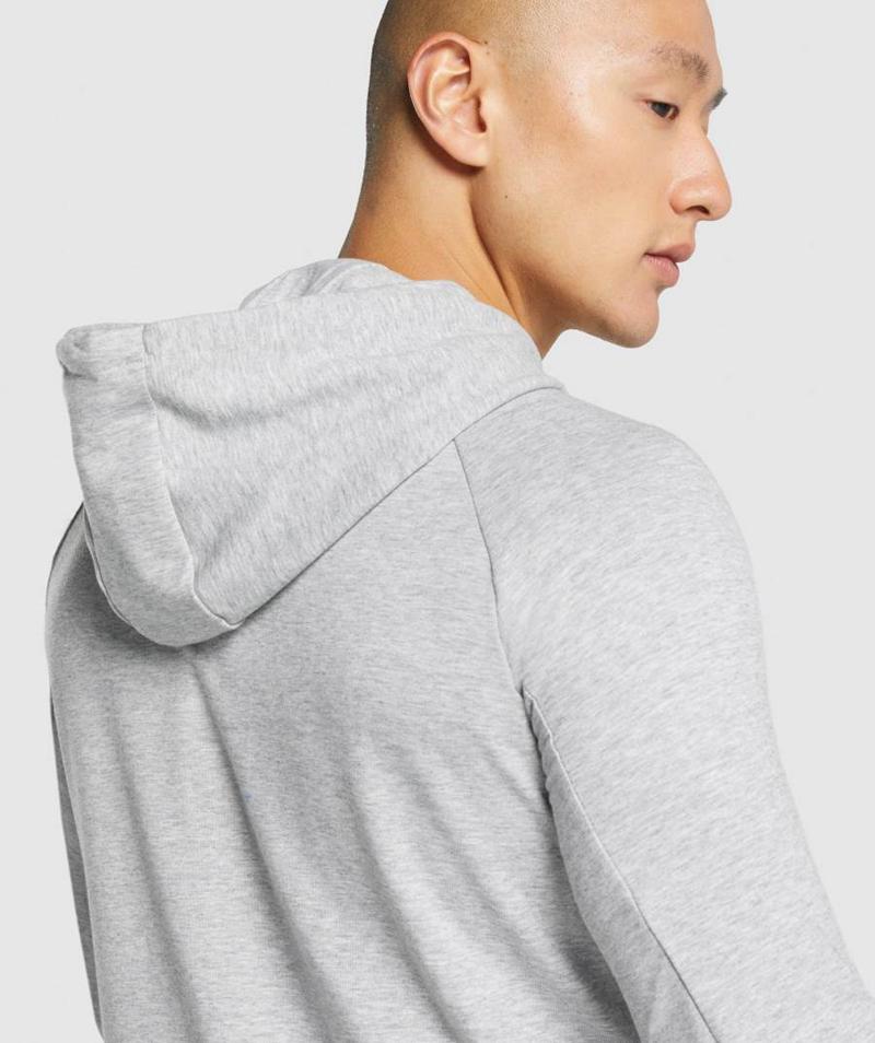 Gymshark Critical 2.0 Zip Up Kapucnis Pulóver Férfi Világos Szürke  Hungary |  XRDNT-0184