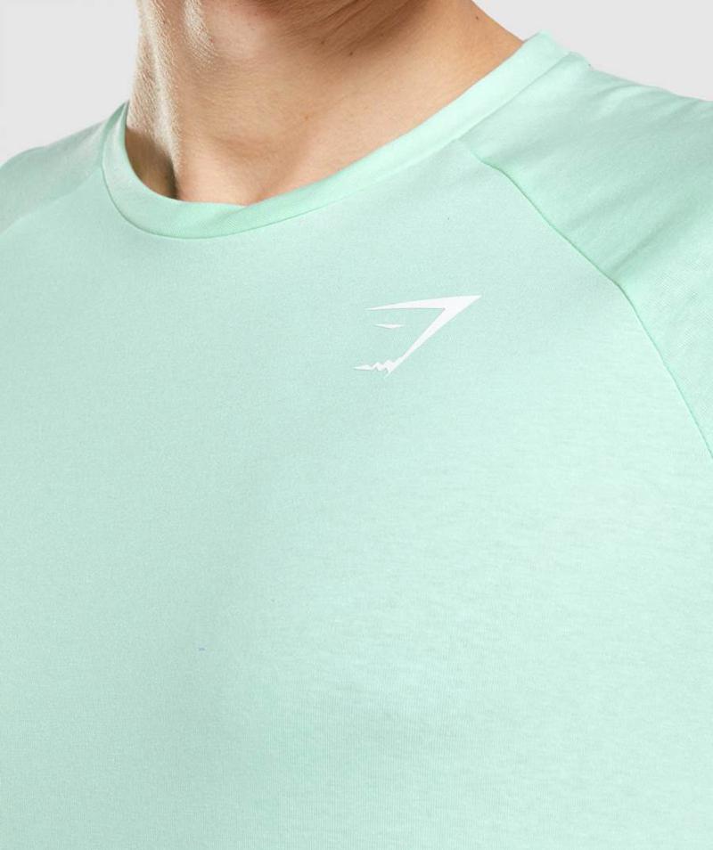 Gymshark Critical T-Shirts Férfi Kék  Hungary |  RSKYD-6702