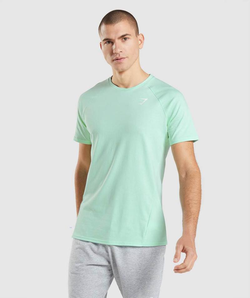 Gymshark Critical T-Shirts Férfi Kék  Hungary |  RSKYD-6702