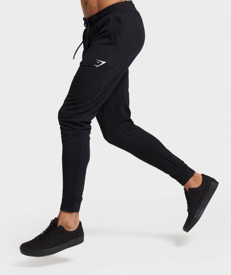 Gymshark Critical Zip Jogger Nadrág Férfi Fekete  Hungary |  RFNAH-7213