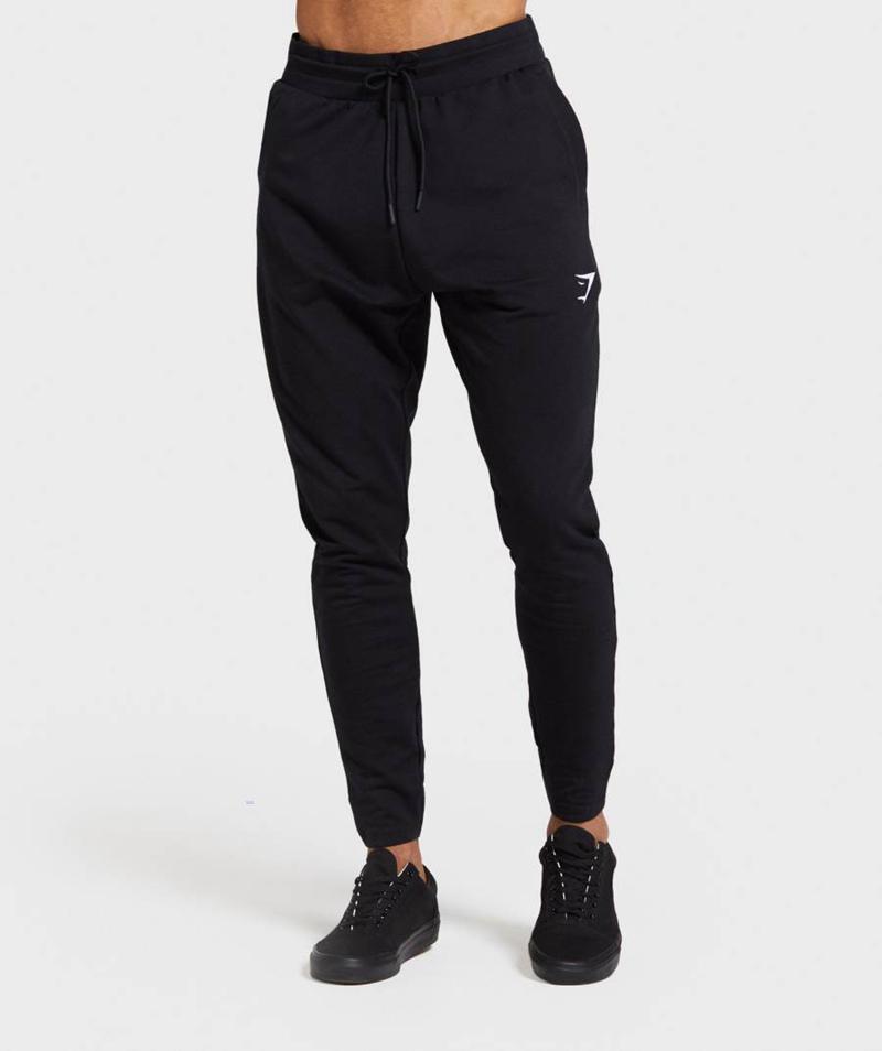 Gymshark Critical Zip Jogger Nadrág Férfi Fekete  Hungary |  RFNAH-7213