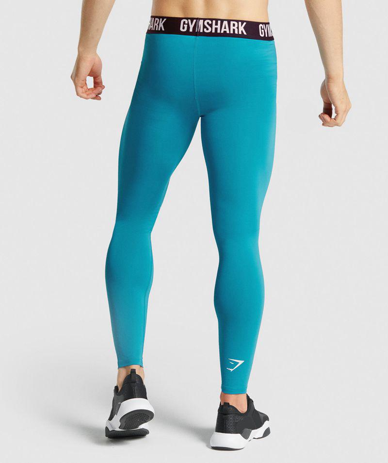 Gymshark Element Baselayer Leggings Férfi Kék  Hungary |  AKPSE-6342