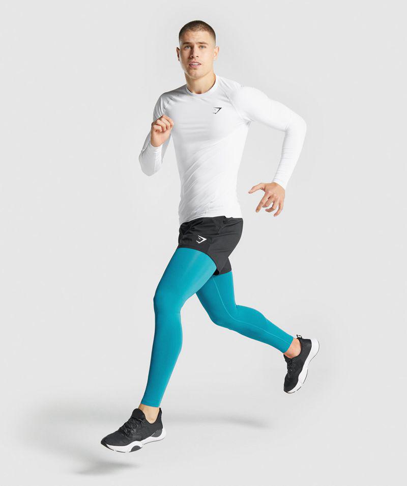 Gymshark Element Baselayer Leggings Férfi Kék  Hungary |  AKPSE-6342