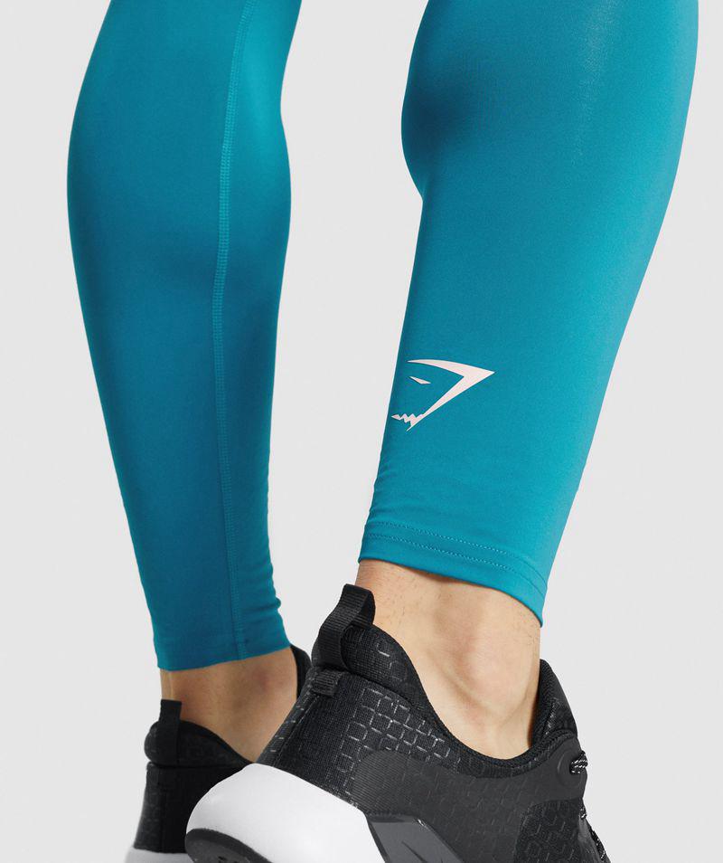 Gymshark Element Baselayer Leggings Férfi Kék  Hungary |  AKPSE-6342