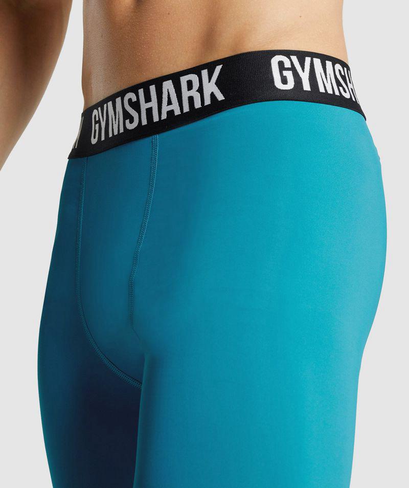 Gymshark Element Baselayer Leggings Férfi Kék  Hungary |  AKPSE-6342