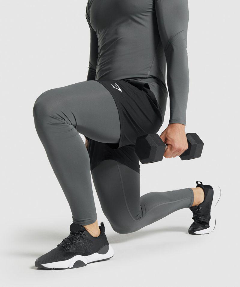 Gymshark Element Baselayer Leggings Férfi Szürke  Hungary |  AOCGS-6145